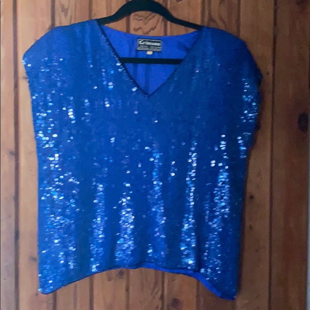 Perfectly shaped Boxy Vintage Sequin Shirt Size L
